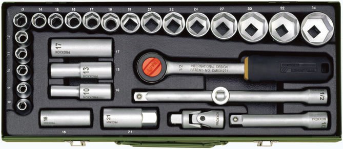PROXXON 23000  1/2'' CIRCIR KOLLU 29 PARÇALI LOKMA TAKIMI