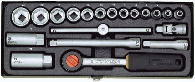 PROXXON 23110 3/8' CIRCIR KOLLU 24 PARÇALI LOKMA TAKIMI