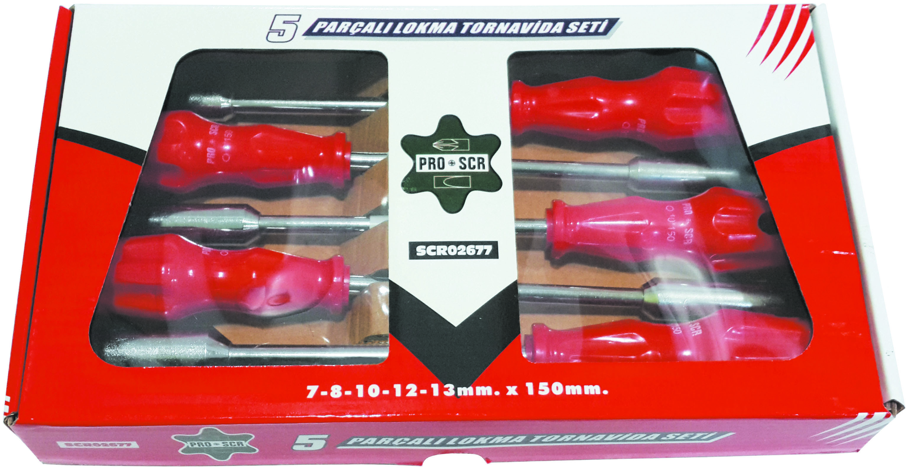 PROSCR SCR02647 - 6'LI DÜZ TORNAVİDA SETİ