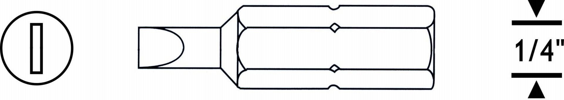 PROSCR SCR03105 - SL4.5-25MM DÜZ BİTS UÇ