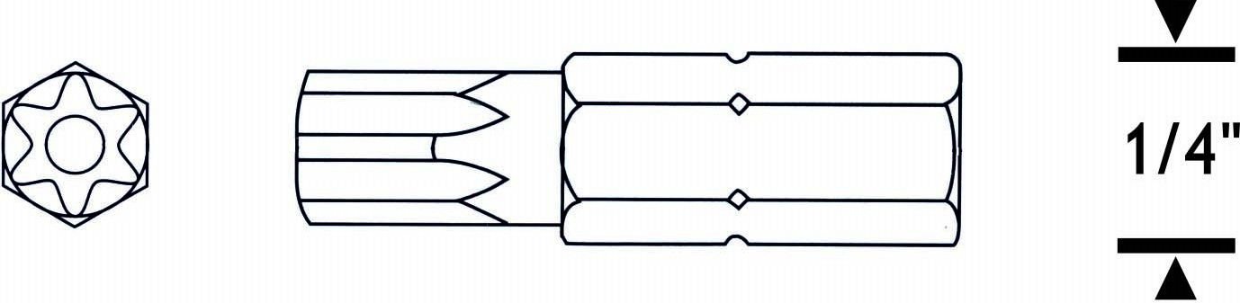PROSCR SCR03215 - T27-25MM DELİKLİ TORX BİTS UÇ