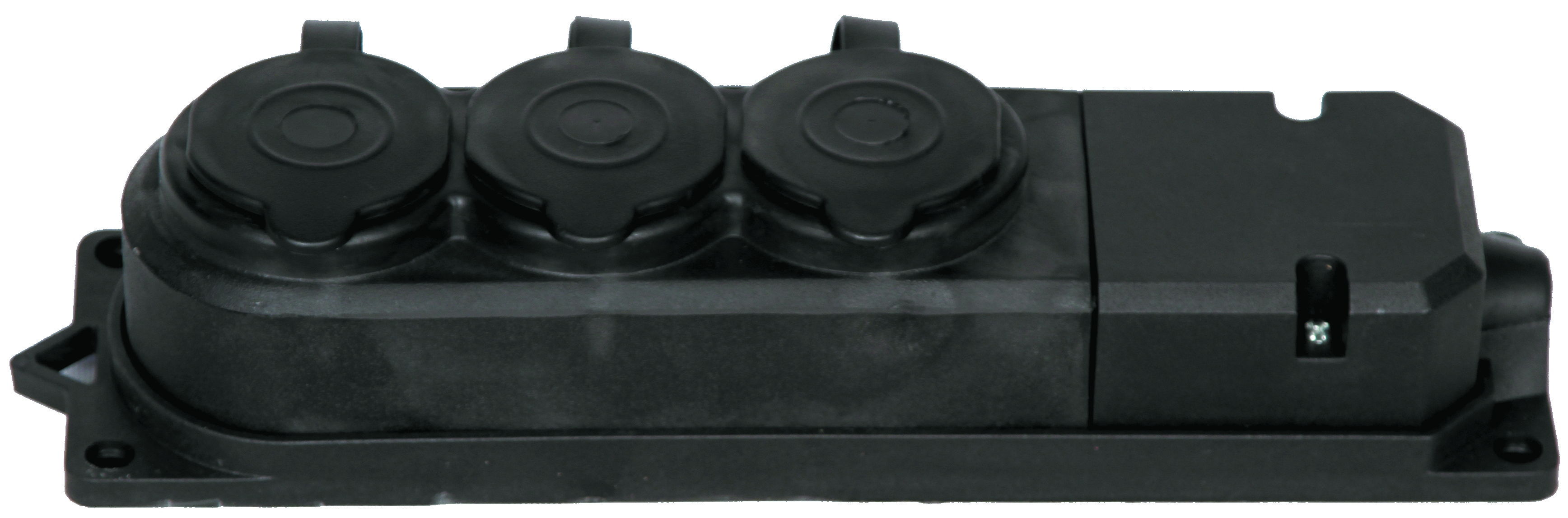 TOPART TA1525 3'LÜ GRUP PRİZ SİYAH KORUMALI KAUÇUK