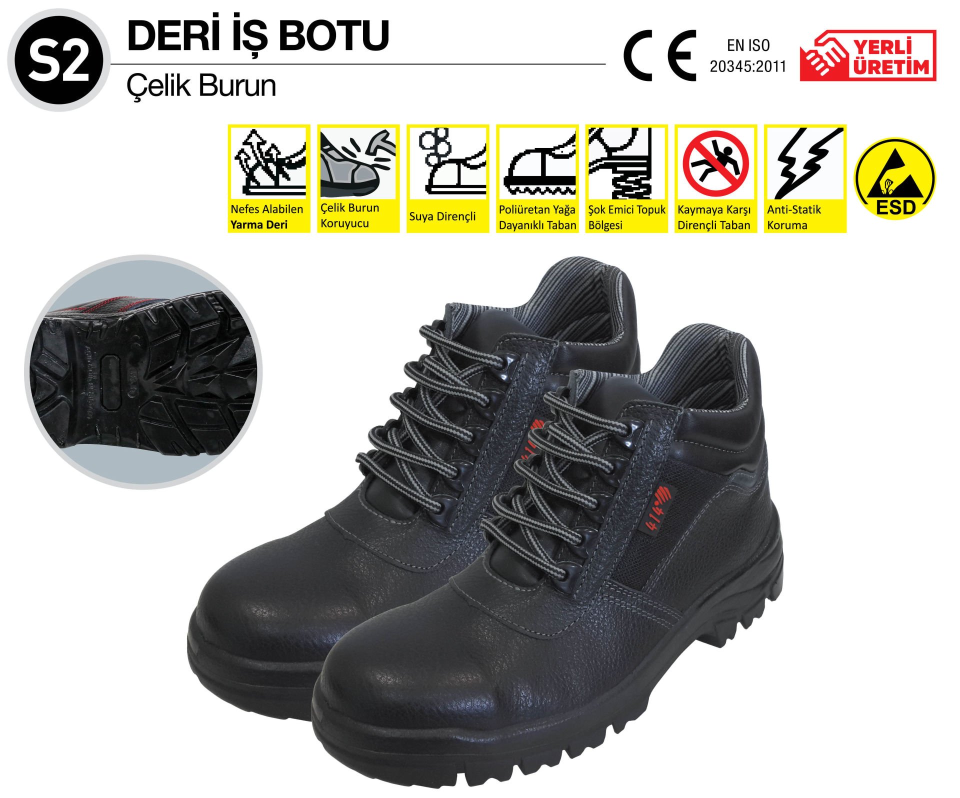 414 - (41 Numara) S2 DERİ İŞ BOTU