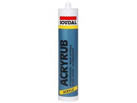 500 GR SOUDAL ACRYRUB SİLİKONİZE MASTİK BEYAZ