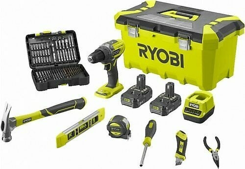 Ryobi R18PD3-220TAH Akülü Darbeli Matkap 2.0 Ah + Aksesuar Seti