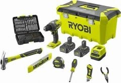 Ryobi R18PD3-220TAH Akülü Darbeli Matkap 2.0 Ah + Aksesuar Seti
