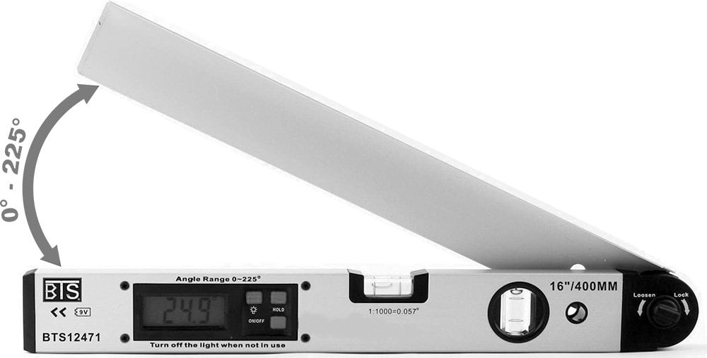 DİJİTAL AÇI ÖLÇERLİ SU TERAZİSİ 16''/400 mm