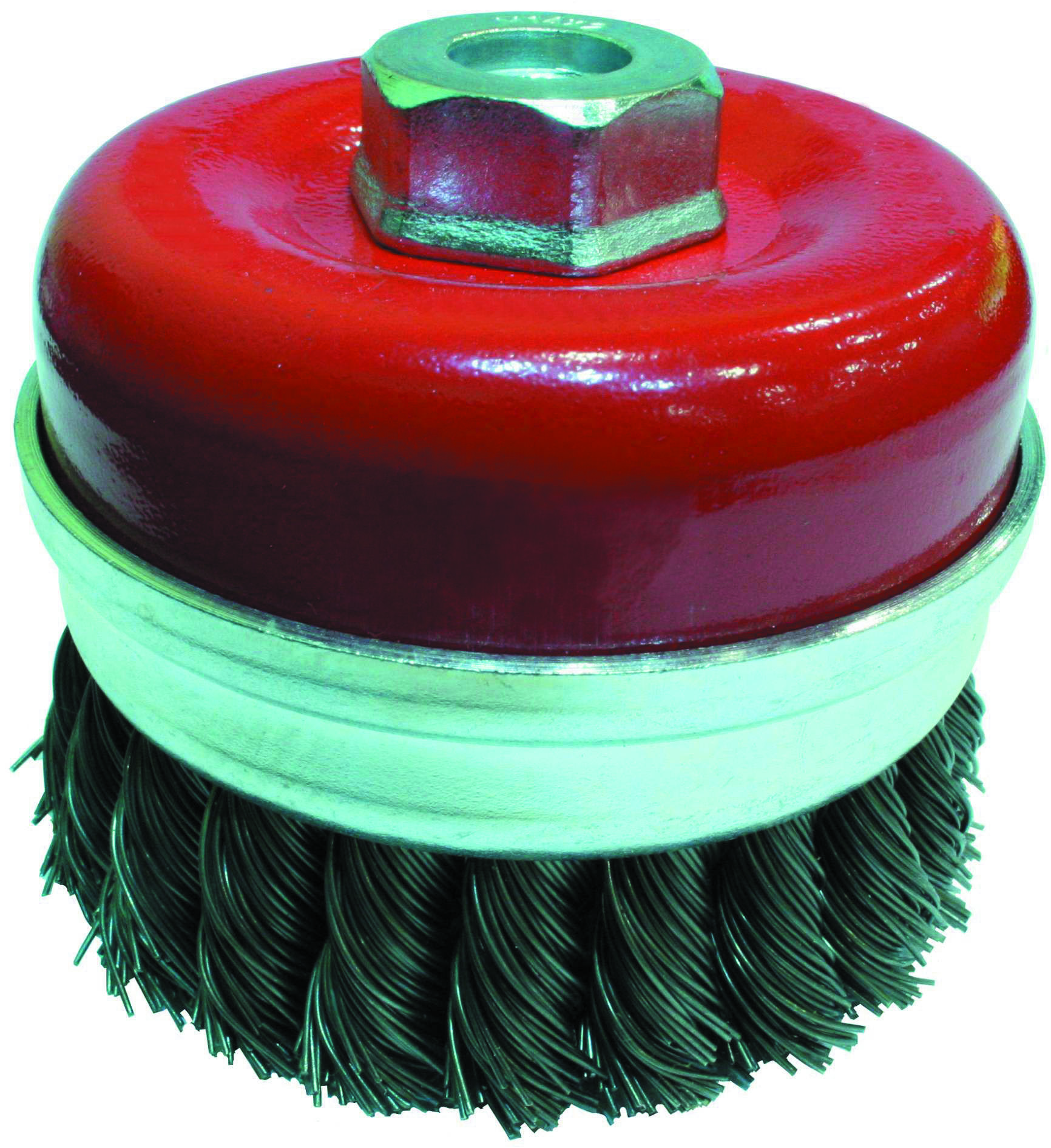 GRİ BURMA TELLİ M14 VİDALI ÇANAK FIRÇA 80 mm