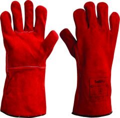MAXSAFETY WELDER-PRO LEATHER WELDING GLOVES (RED)