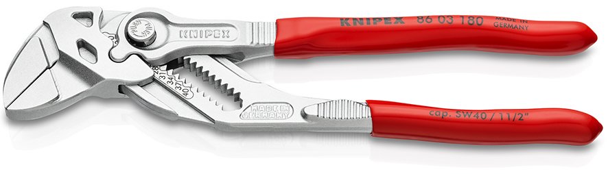 KNIPEX 86 03 180 DÜZ ÇENE AYARLI PENSE