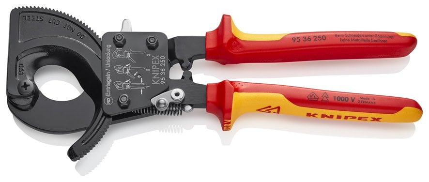 KNIPEX 95 36 250 CIRCIR MEKANİZMALI VDE KABLO MAKASI